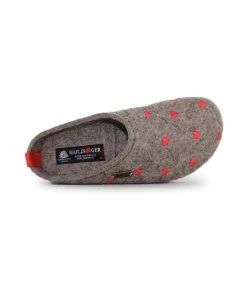 HAFLINGER Chaussons Mules Pour Femme Grizzly Cuoricini -Comfortable Women's Shoes grizzly cuoricino 10
