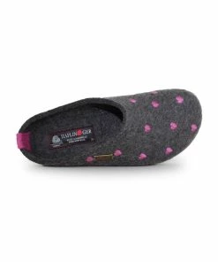 HAFLINGER Chaussons Mules Pour Femme Grizzly Cuoricini -Comfortable Women's Shoes grizzly cuoricino 16