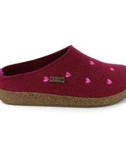 HAFLINGER Chaussons Mules Pour Femme Grizzly Cuoricini -Comfortable Women's Shoes grizzly cuoricino 18