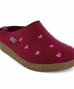 HAFLINGER Chaussons Mules Pour Femme Grizzly Cuoricini -Comfortable Women's Shoes grizzly cuoricino 19
