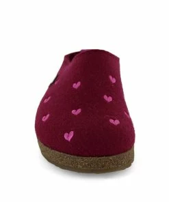 HAFLINGER Chaussons Mules Pour Femme Grizzly Cuoricini -Comfortable Women's Shoes grizzly cuoricino 20