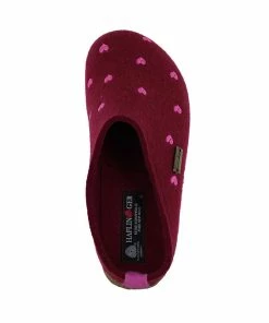 HAFLINGER Chaussons Mules Pour Femme Grizzly Cuoricini -Comfortable Women's Shoes grizzly cuoricino 22