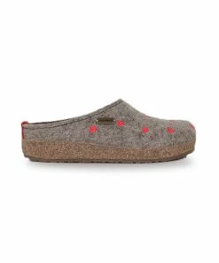 HAFLINGER Chaussons Mules Pour Femme Grizzly Cuoricini -Comfortable Women's Shoes grizzly cuoricino 6